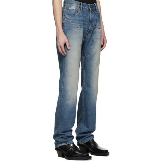 Pantalón Vaquero Slim Fit Azul Desteñido con Costuras Clásicas - Image 11