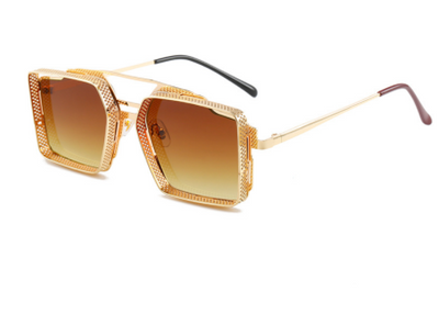 Gafas de Sol Steampunk Vintage Calado Metal para Hombre - Image 21