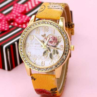 Reloj de Cuarzo para Mujer con Patrón Floral Chino - Image 8