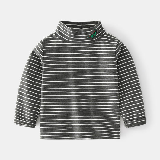 Camisa Casual de Rayas para Niño - Manga Larga Cómoda y Versátil - Image 5