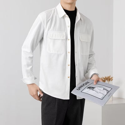 Camisa de Trabajo Vintage en Pana para Hombre - Image 10