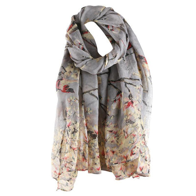 Pañuelo Estampado Rama de Árbol y Pájaro - Diseño Natural - Image 11