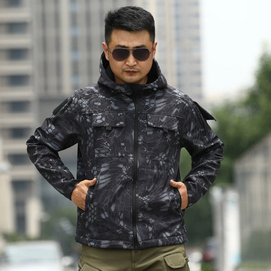 Chaqueta Táctica Camuflaje con Forro Polar para Deportes al Aire Libre - Image 10