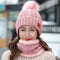 Conjunto de Gorro y Bufanda Bib Tejido para Damas Invierno