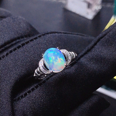 Anillo de Ópalo Natural con Plata 925 Incrustada - Image 11