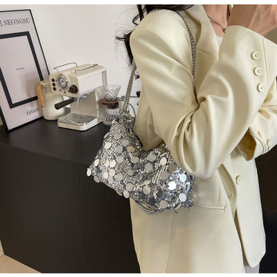 Bolso Bandolera Mujer con Cadena y Lentejuelas Brillantes - Image 26