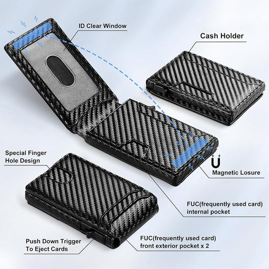 Billetera Tipo Clip Multifuncional para Hombre - Organizador de Tarjetas - Image 3