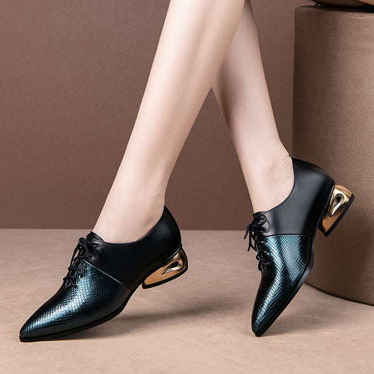 Zapatos de Tacón Grueso Escotados para Mujer Talla Grande - Image 7