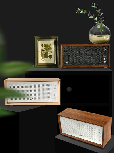 Parlante Bluetooth Retro de Madera con Subwoofer - Image 8