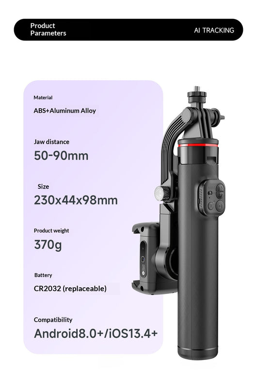 Estabilizador de Smartphone con Seguimiento IA y Diseño Portátil - Image 19