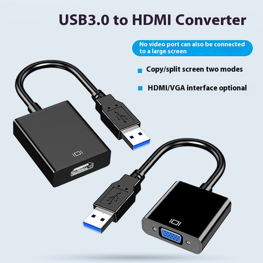 Adaptador USB a HDMI de Alta Definición en Aluminio