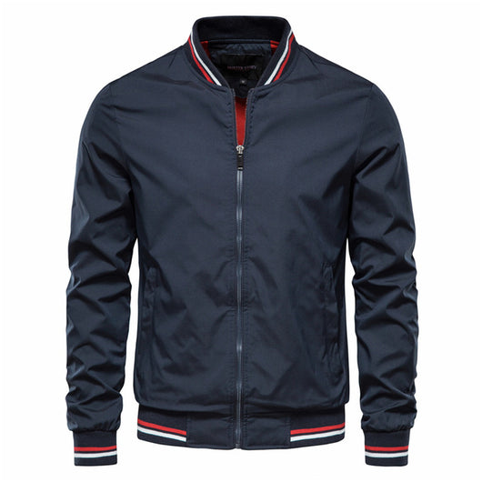 Chamarra Deportiva de Rayas con Cierre para Hombre - Casual Primavera Otoño - Image 3