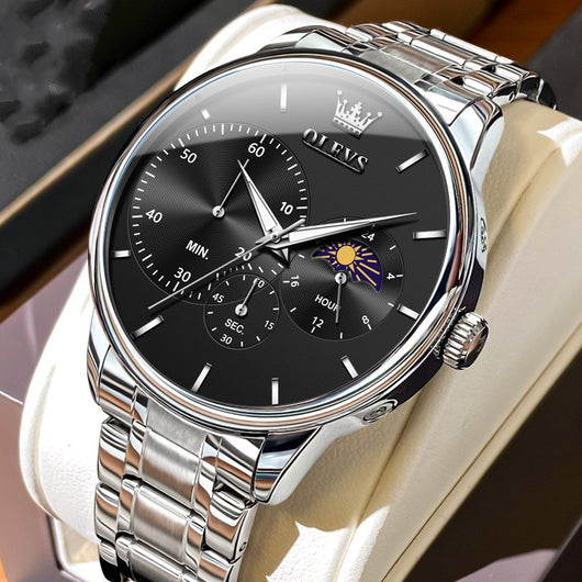 Reloj Multifunción de Acero Inoxidable para Hombre - Resistente al Agua - Image 3