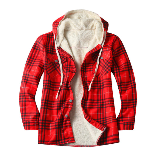 Chamarra Tipo Shirt con Capucha y Forro Polar para Hombre - Image 4
