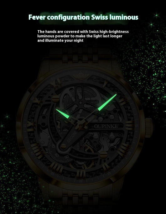 Reloj Mecánico Automático Hueco de Lujo para Hombre - Image 22