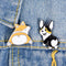 Broche Pin Perro Cartoon con Efecto Goteo - Insignia Aleación Metálica