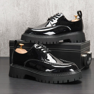 Zapatos Casuales Estilo Británico Retro para Hombre con Suela Elevada - Image 14
