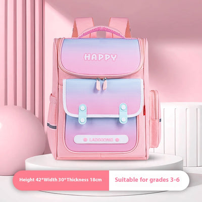 Mochila Escolar Infantil Ligera y de Gran Capacidad con Protección de Columna Estilo Británico - Image 6