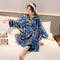 Pijama Largo de Seda Helada para Primavera y Otoño