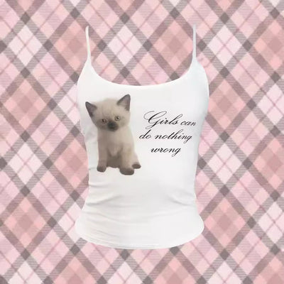 Chaleco Ajustado con Estampado de Gatos para Niña - Image 6