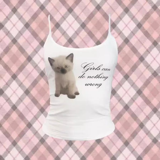 Chaleco Ajustado con Estampado de Gatos para Niña - Image 6