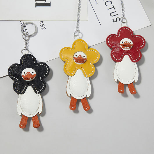 Llavero Pato de Cuero Hecho a Mano - Material DIY Artesanal - Image 11