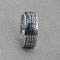 Anillo de Plata Tailandesa para Parejas con Patrón de la Gran Muralla