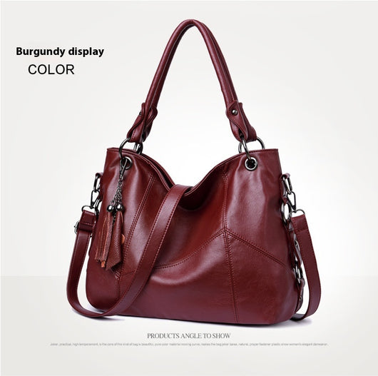 Bolso Bandolera de Cuero PU con Detalles de Costura y Borlas para Mujer - Image 22
