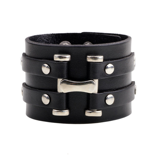Pulsera de Cuero Punk Retro con Estilo Rebelde - Image 8