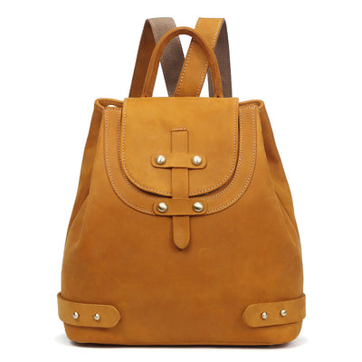 Mochila Retro para Mujer en Cuero Crazy Horse - Image 11