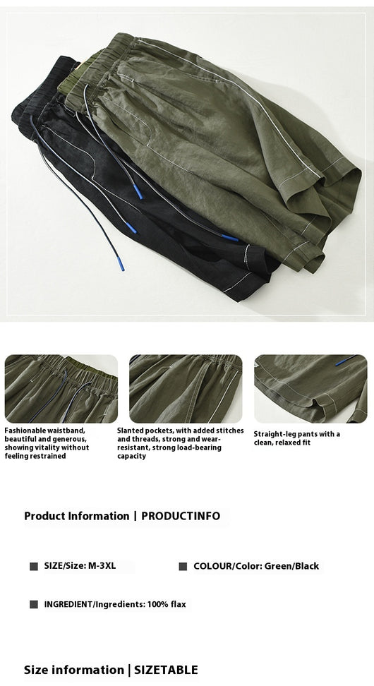Shorts Holgados Rectos con Caída Casual para Hombre - Image 11