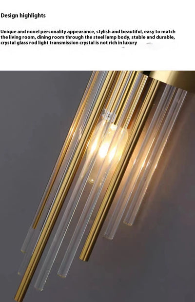 Lámpara de Cristal para Pared de TV - Iluminación Elegante para Sala de Estar - Image 25