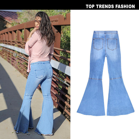 Pantalones Denim Acampanados de Pierna Ancha - Image 2