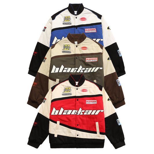 Chaqueta Motociclista Estilo Universitario Hombre - Diseño Minimalista Moderno