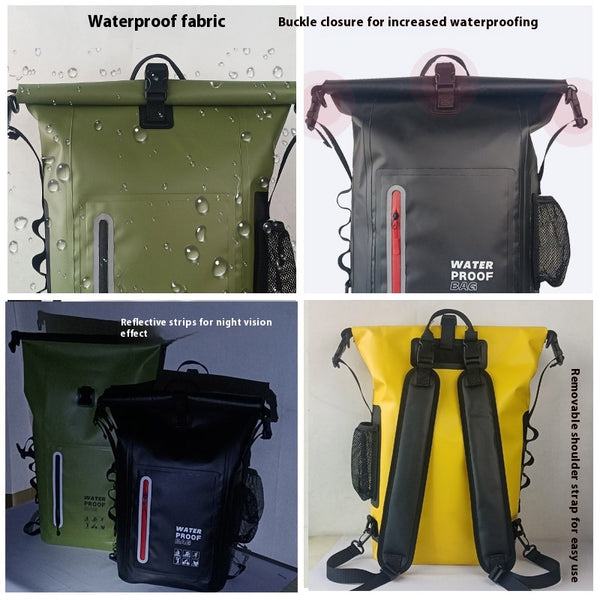 Mochila de PVC Impermeable para Deportes al Aire Libre y Montañismo