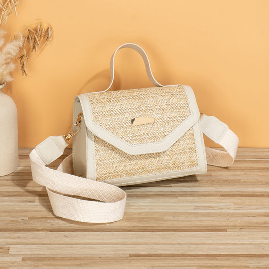 Bolsa Crossbody Cuadrada Pequeña con Lentejuelas Tejidas - Image 6