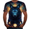 Camiseta Estampado Animal 3D para Hombre - Manga Corta