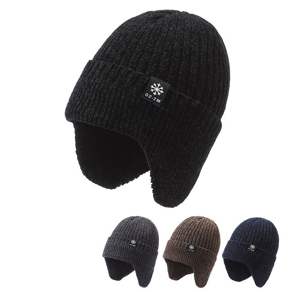 Gorro de Lana Cálido con Forro Polar para Hombre - Invierno