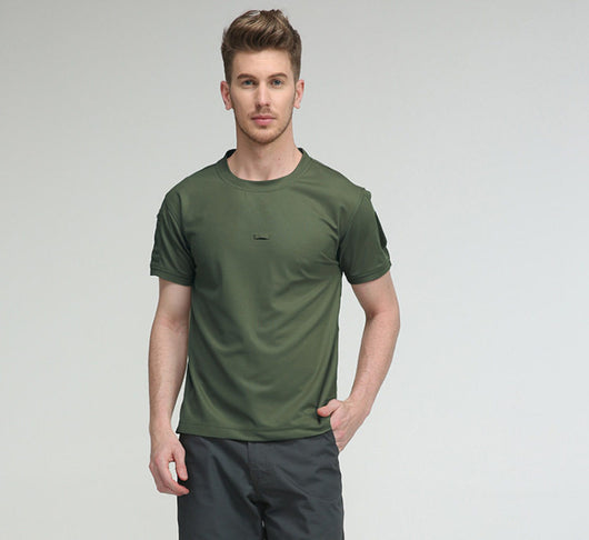 Playera Deportiva Tech Fabric Primavera-Verano para Hombre, Cuello Redondo, Secado Rápido