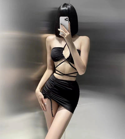 Traje de Baño Mujer Conservador Tres Piezas para Playa y Aguas Termales - Image 7
