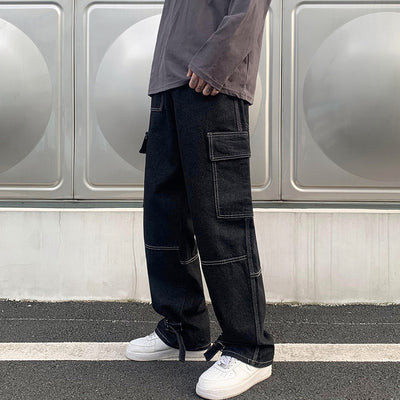 Pantalones Vaqueros Anchos Hip Hop para Hombre - Image 4
