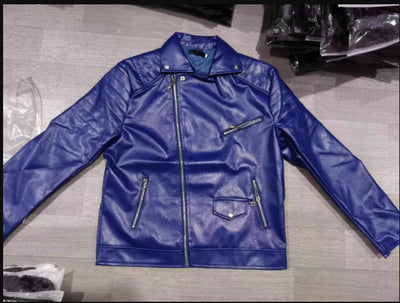 Chaqueta de Cuero PU Punk con Cuello Parado para Hombre - Image 7