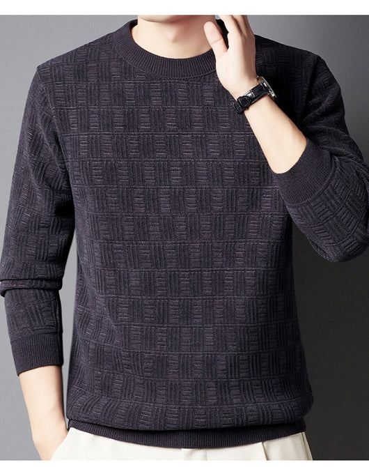 Suéter Grueso de Lana Jacquard con Forro Polar para Hombre - Image 24