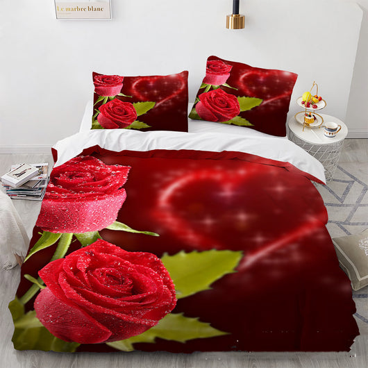 Set de 3 Piezas Impresión 3D Serie Rosas para el Hogar - Image 9