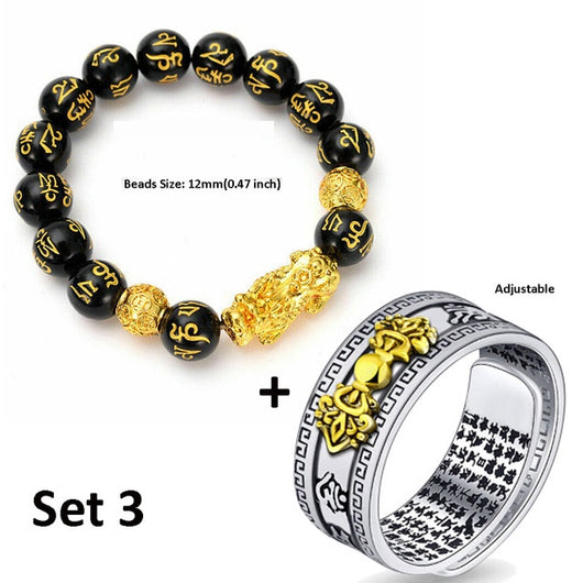 Pulsera y Anillo Pixiu Feng Shui Unisex - Atrae Prosperidad y Abundancia - Image 4