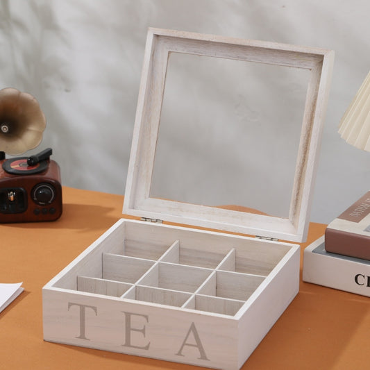 Caja Organizadora de Café con Compartimentos y Tapa Transparente