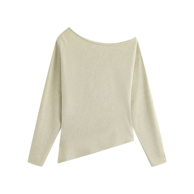 Blusa Asimétrica de Hombro Frío Talla Grande para Mujer - Image 3