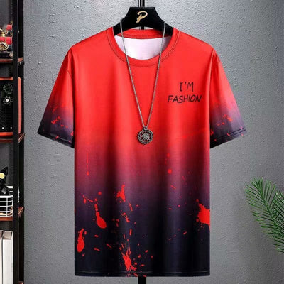 Camiseta Casual Versátil con Gradiente y Manga Media - Image 7