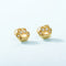 Aretes de Garra de Gato con Circón en Oro Amarillo 9K para Mujer