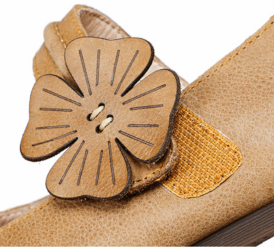 Zapatos de Cuero Casuales Retro Literarios con Boca Baja para Mujer - Image 11